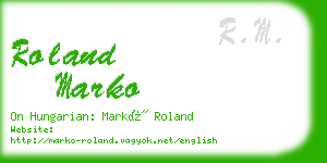 roland marko business card